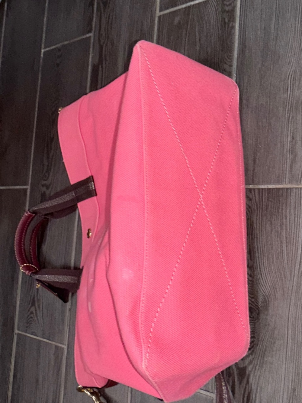 Coach Extra Large PINK Canvas Tote (Style F73195) - Picture 8 of 8